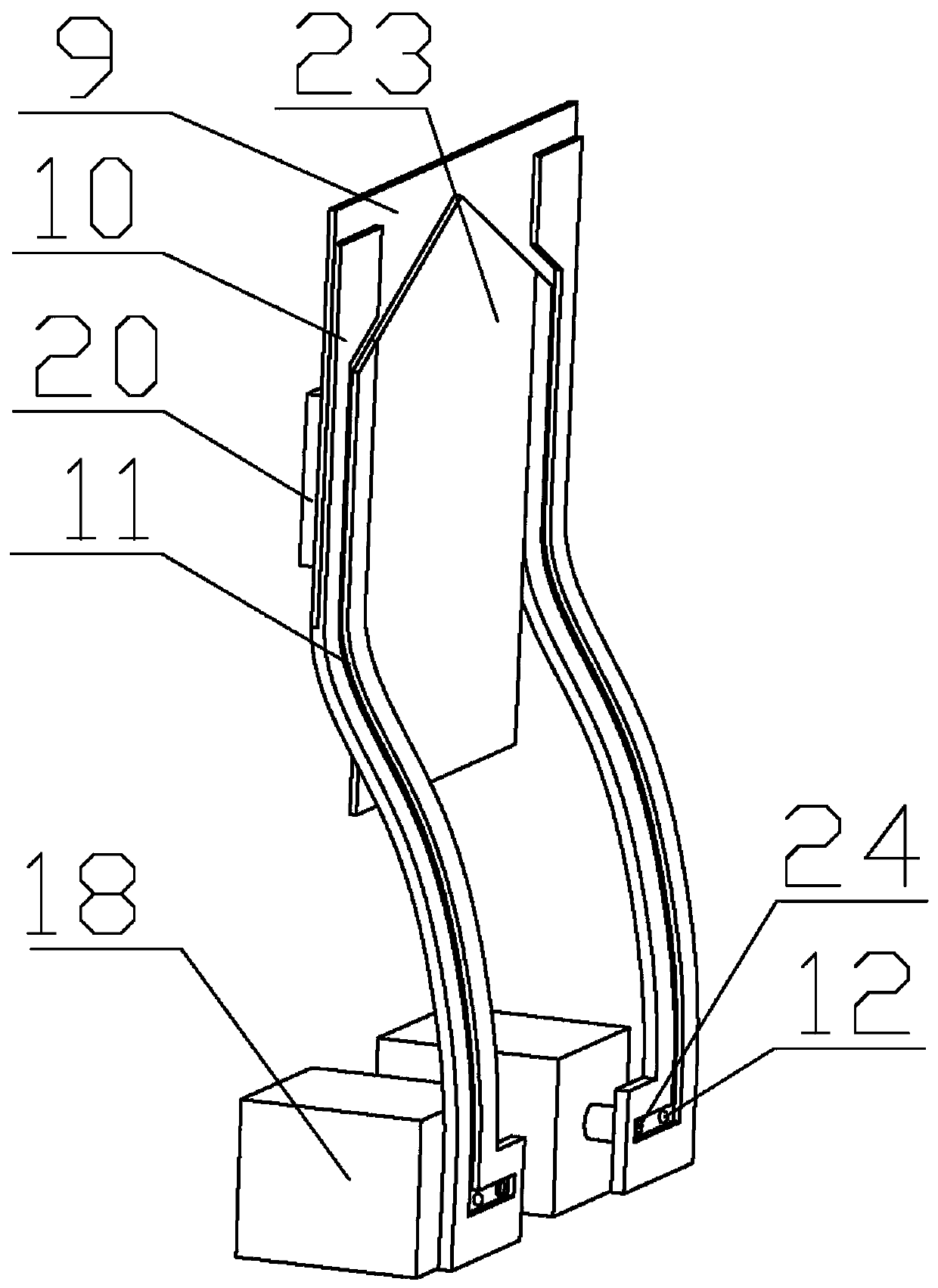 A full-automatic handbag punching and threading machine