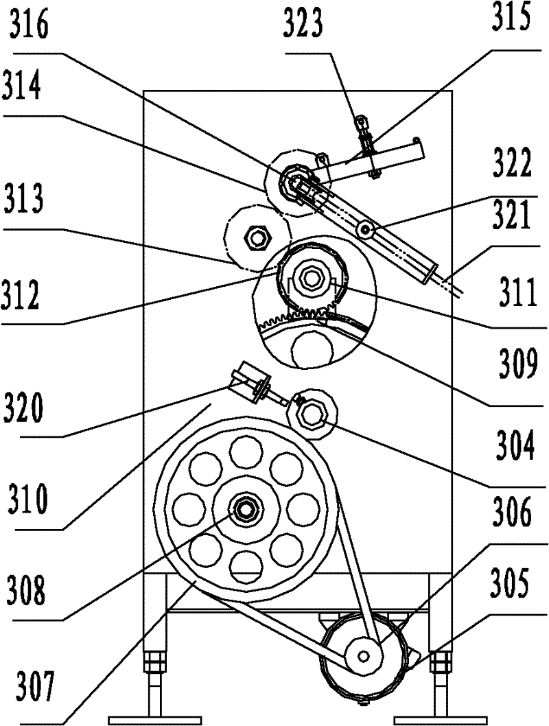 A molding binding device of firecrackers tube cake