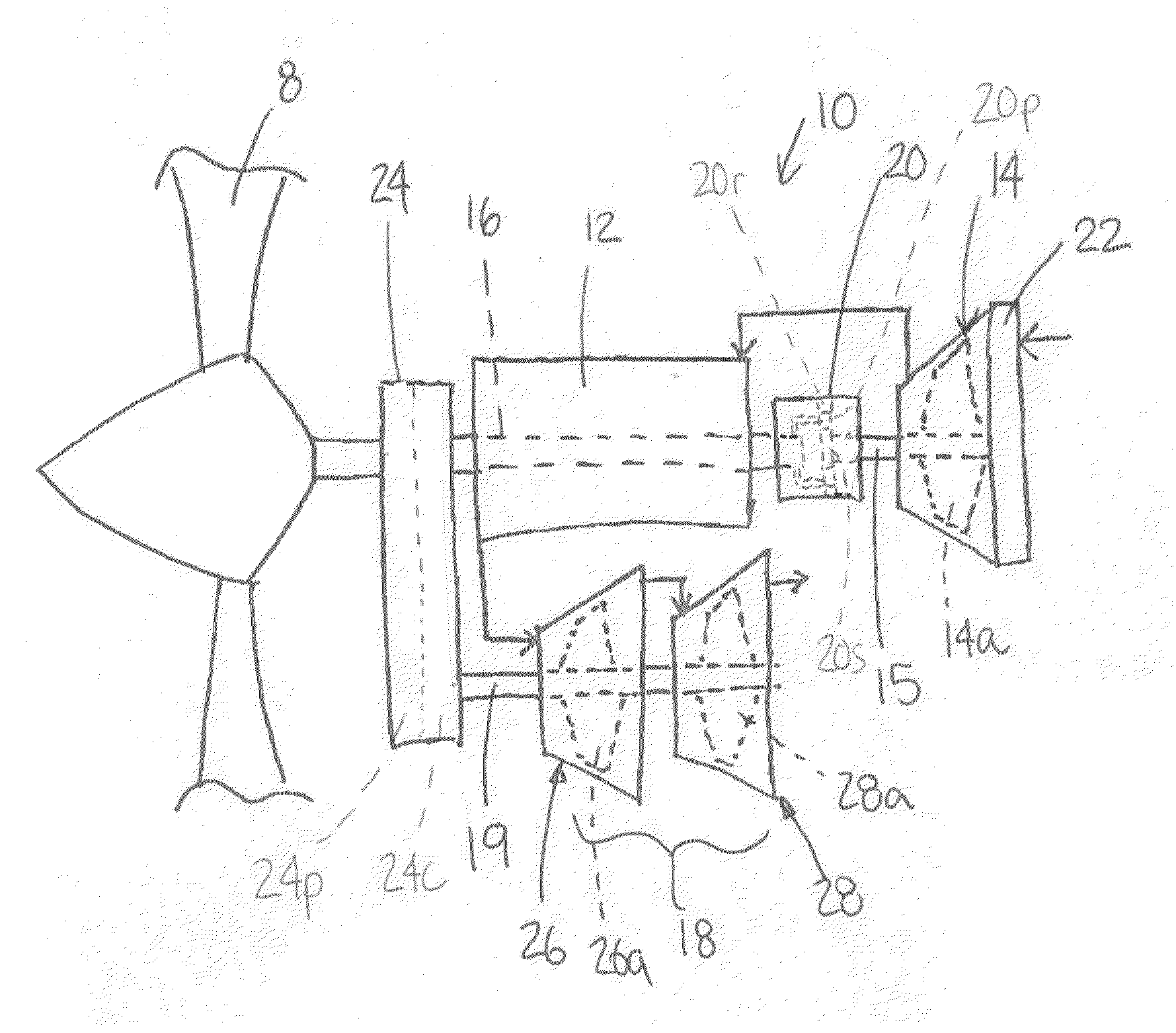 Compound engine assembly with common inlet