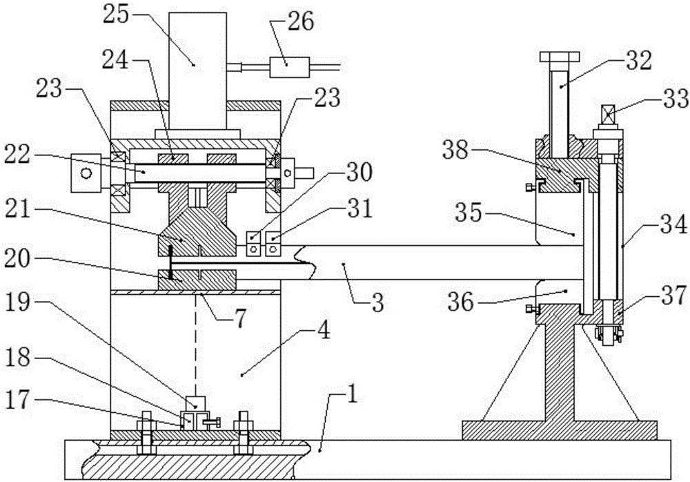 Vibration experimental platform for thin-walled member fatigue test