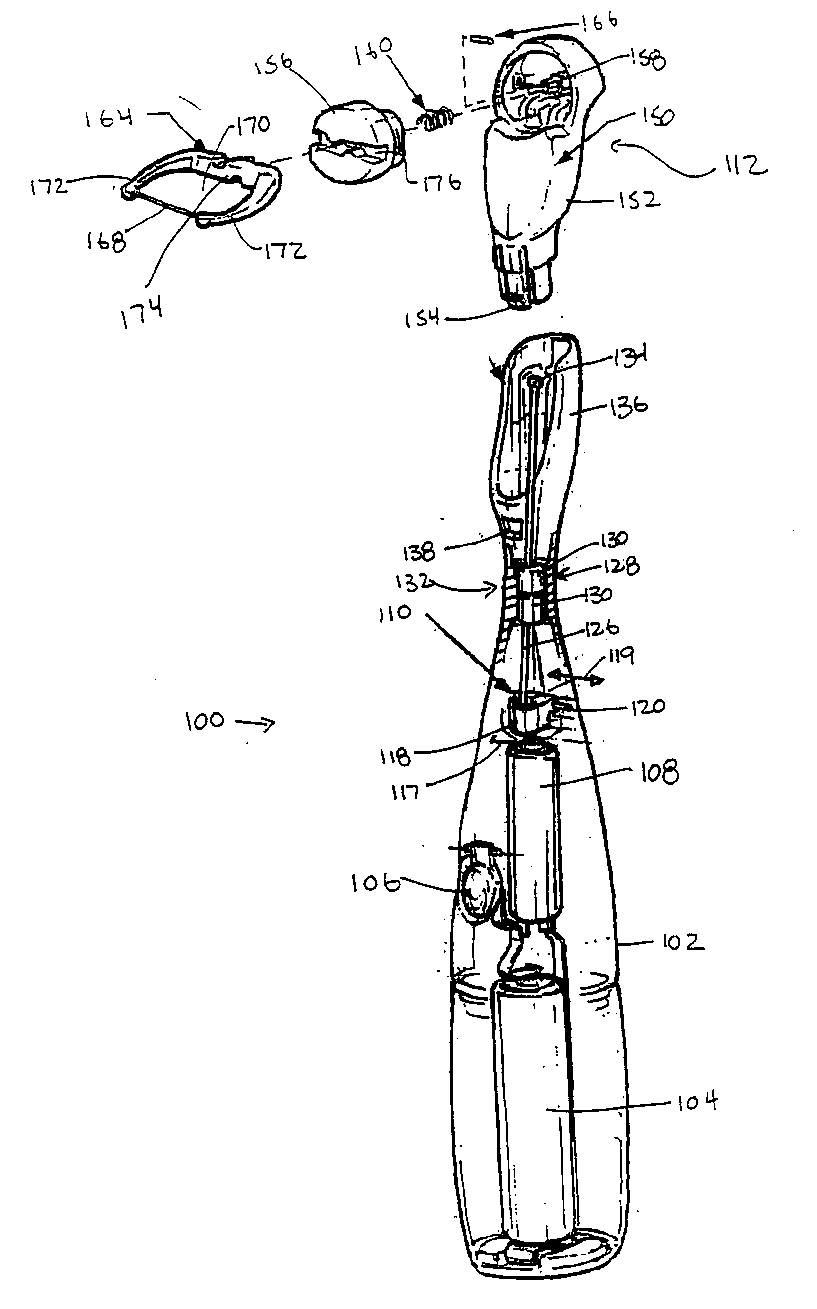 Electric oral cleaning device