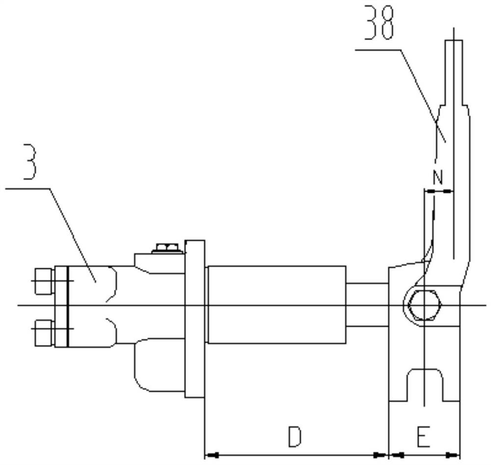 Engineering machinery gearbox output shaft assembly and adjusting method