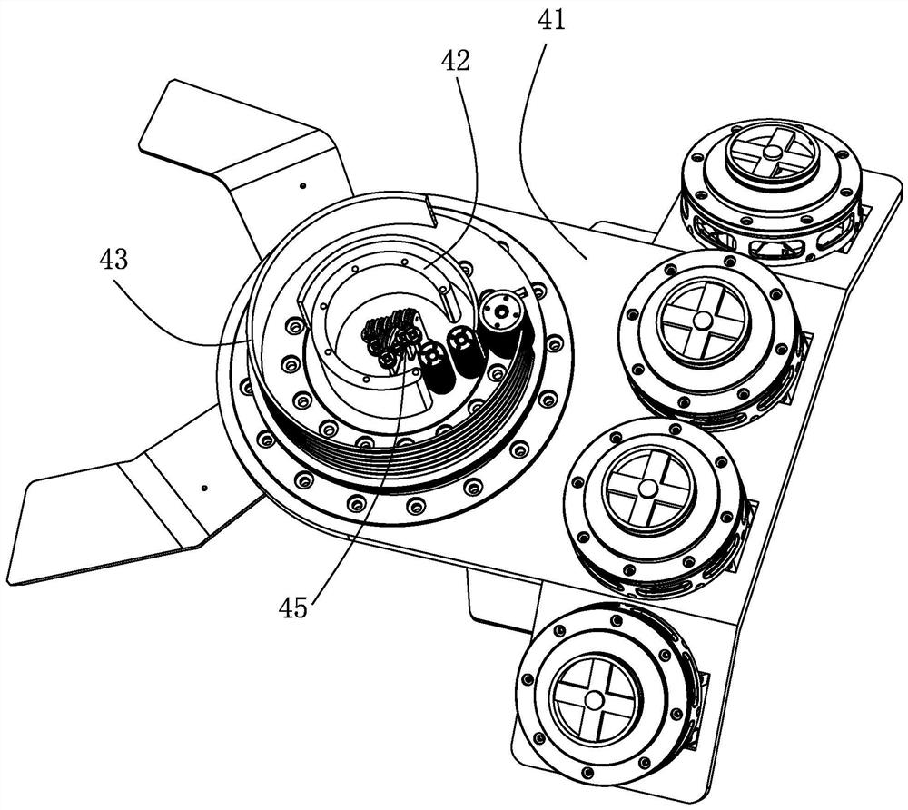 Three-arm serial connection type auxiliary operation supernumerary robotic limb based on steel wire driving