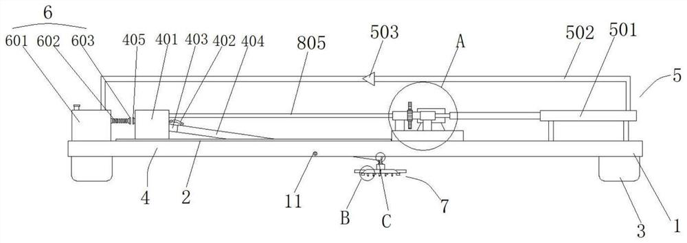 A detection device for river water quality treatment