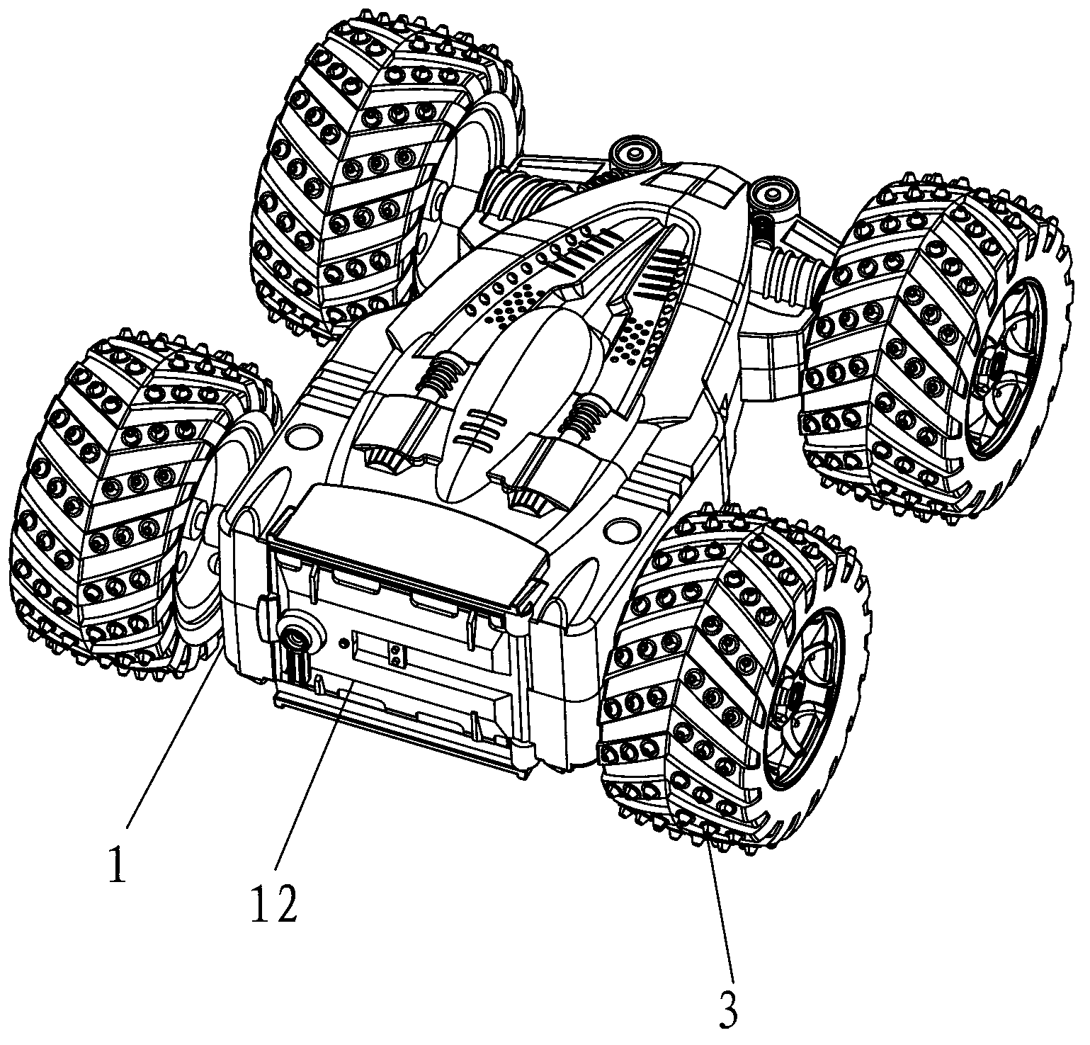 Reversible remote-control toy car