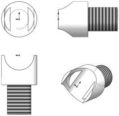 A test device and test method for three-dimensional static stiffness of machine tool end