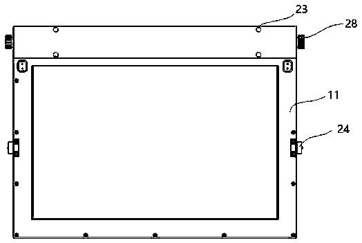 An intelligent self-lifting cabinet with a touch-sensitive transparent screen automatic door