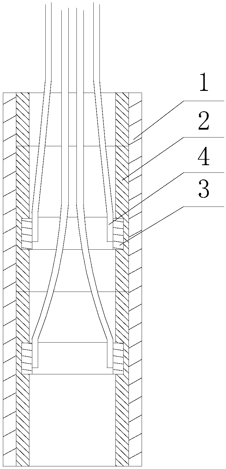 Multi-point wall temperature measuring device for rod bundle fuel assembly under motion condition