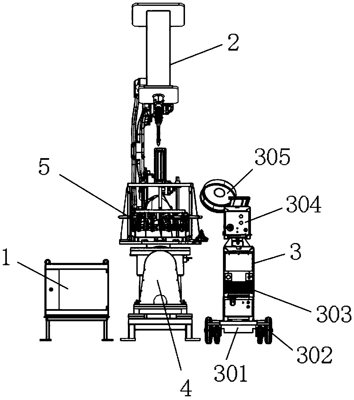 Rapid welding workstation for wind wheel