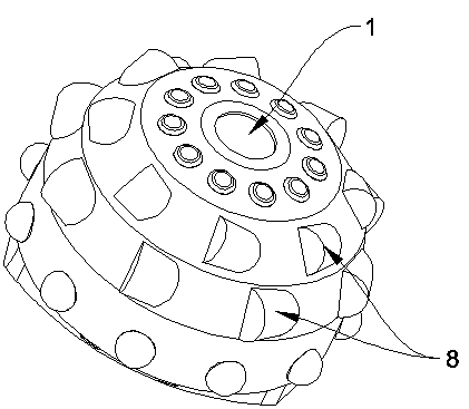 PDC tooth wheel and composite drill bit comprising PDC tooth wheels