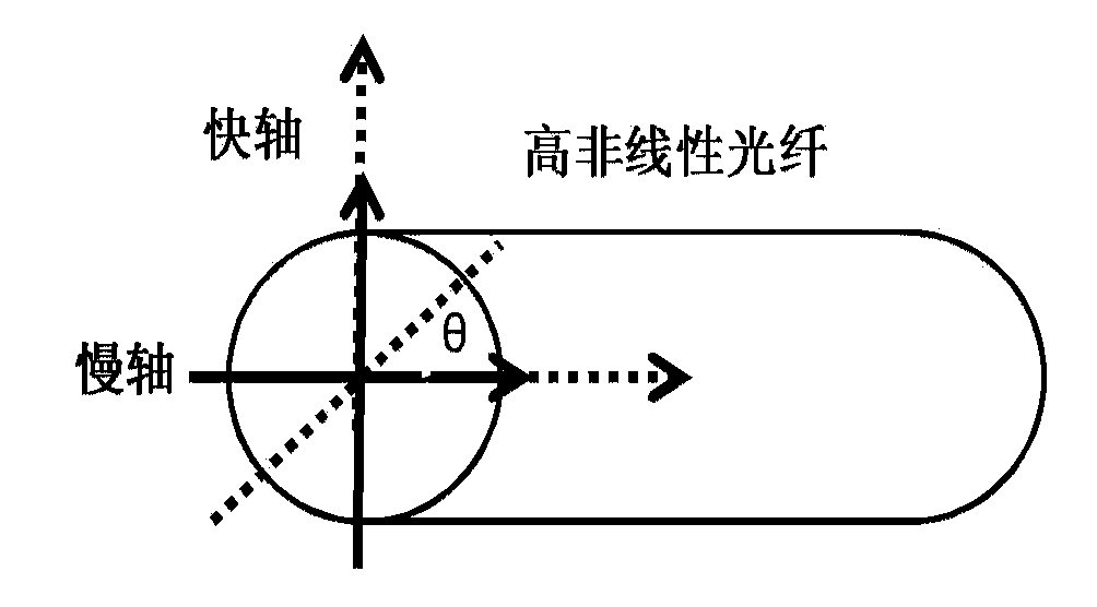 Up-conversion device capable of achieving full-gloss microwave based on cross polarization modulation