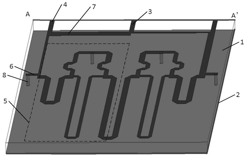 Four-band unequal power divider gysel power divider based on π-shaped stubs