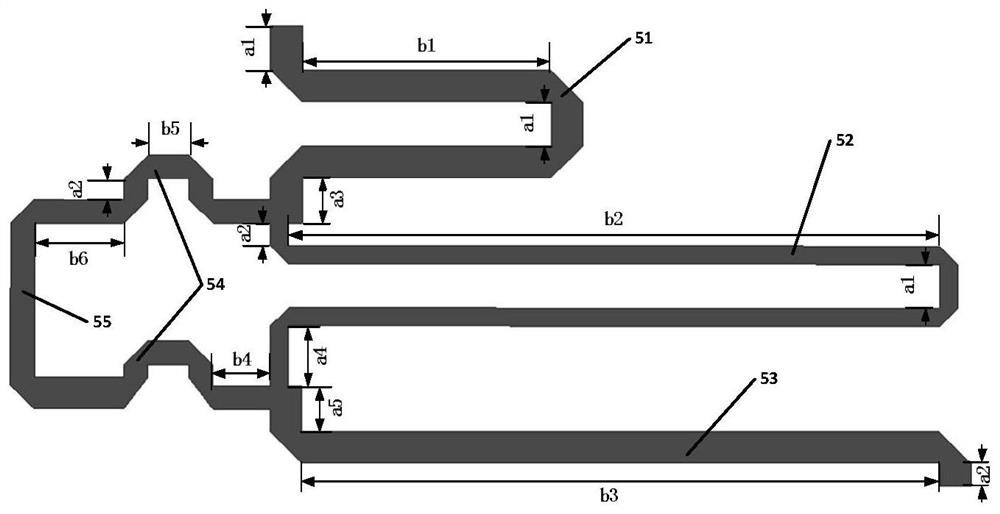 Four-band unequal power divider gysel power divider based on π-shaped stubs