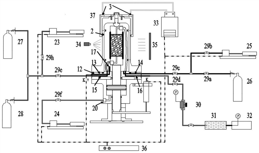 A CT triaxial test device for hydrate deposits