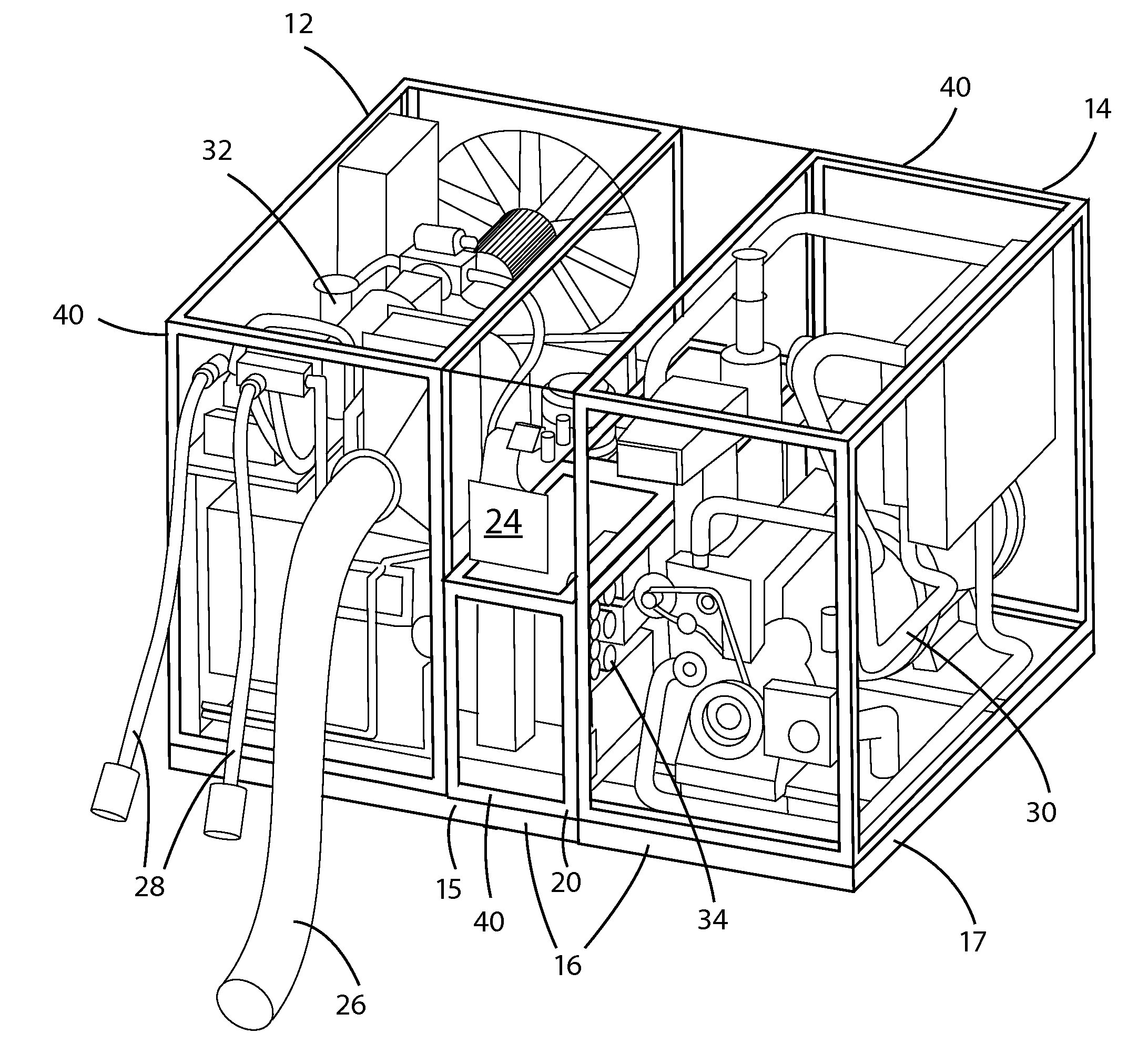 Frame and panel system for constructing modules to be installed on an airplane ground support equipment cart