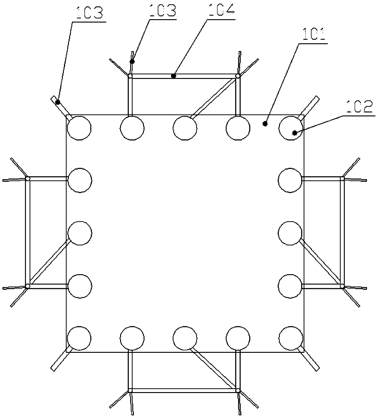 Construction method of double-wall deformed steel cofferdam lowering