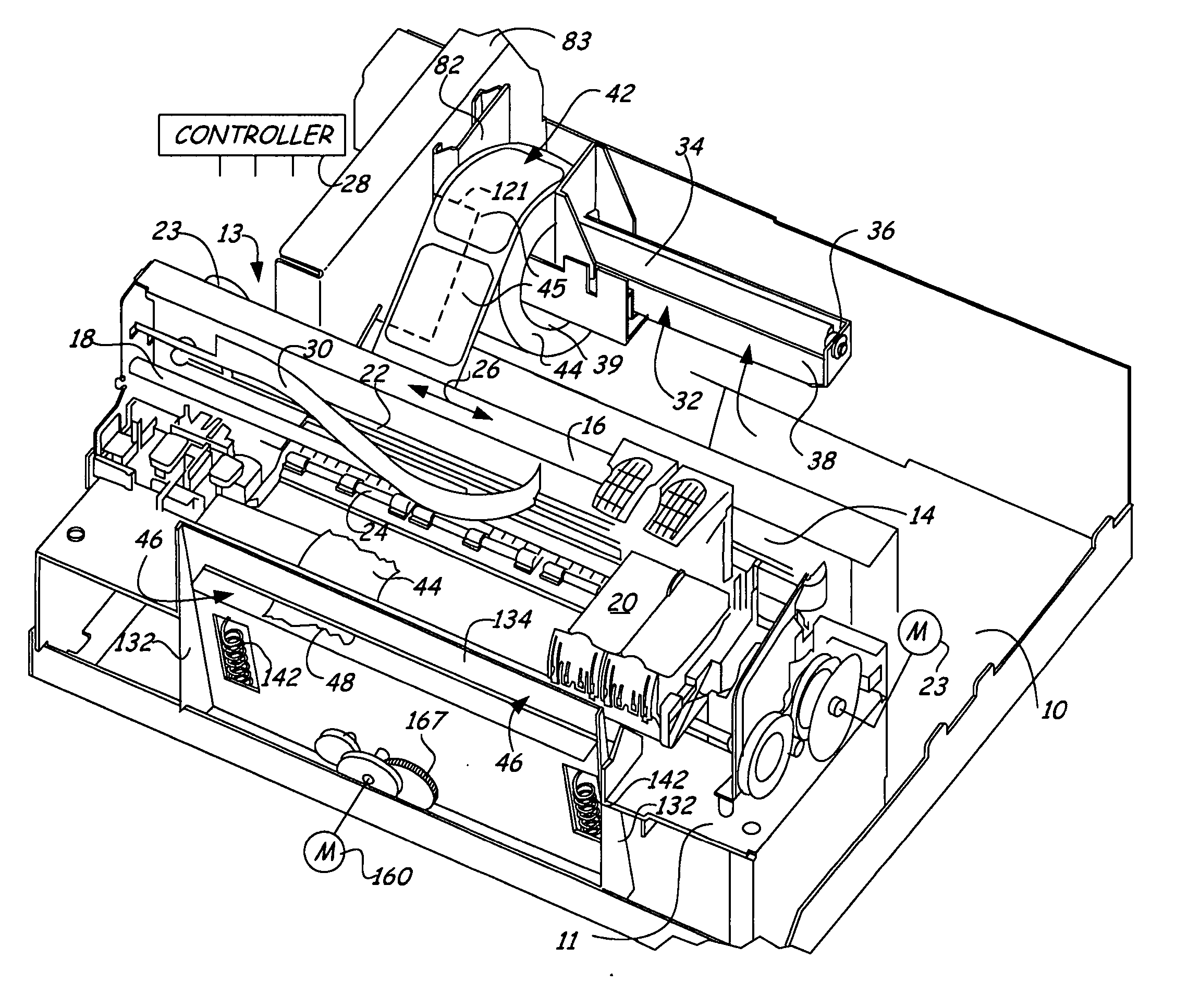 Label printer with label supply feed control