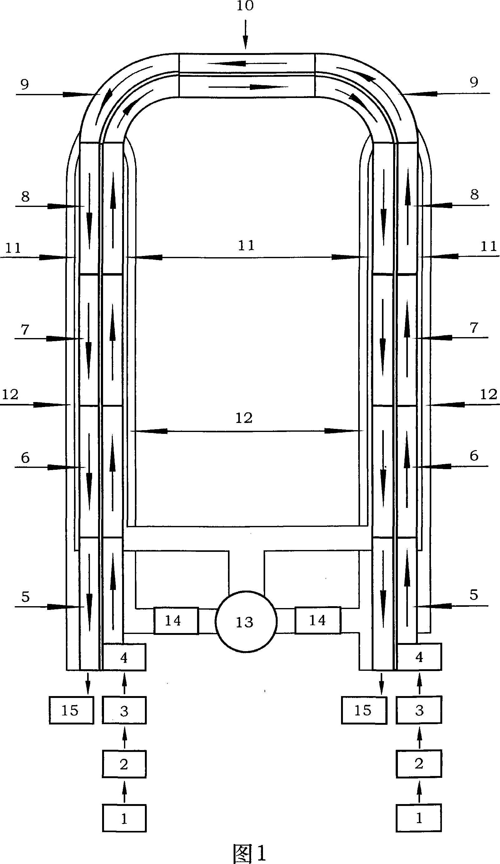 Cavity brick sintered production line