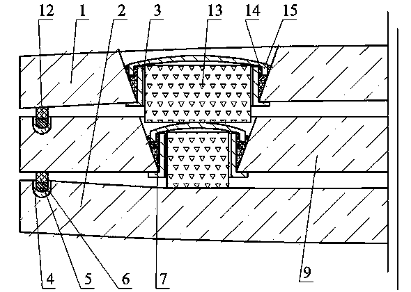 Microwave-welded convex tempered vacuum glass edge-sealed with sealing groove and having getter