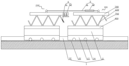 Precise assembling and adjusting device for steel truss girder and assembling construction method