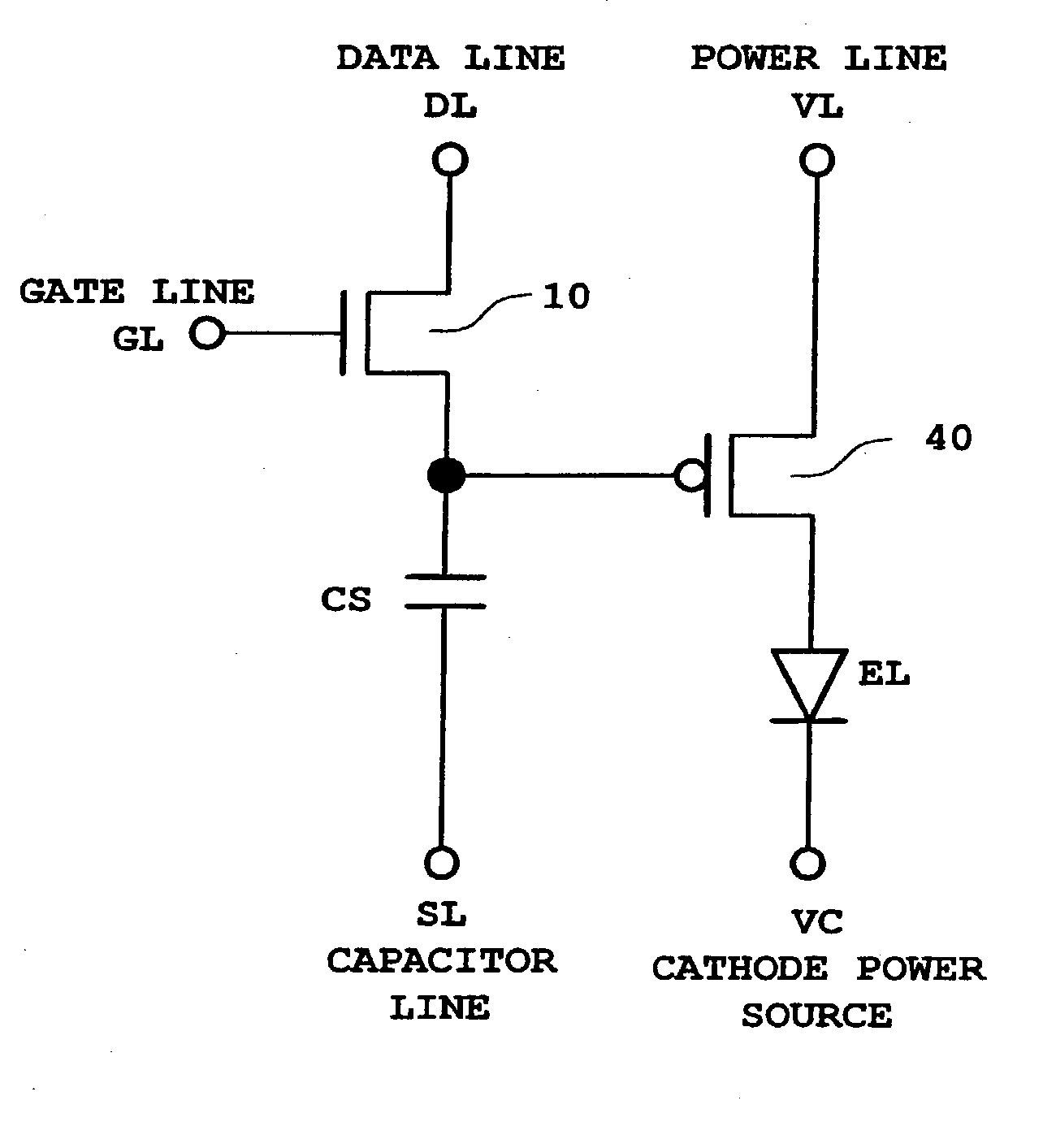 Dim-out method for organic EL panel