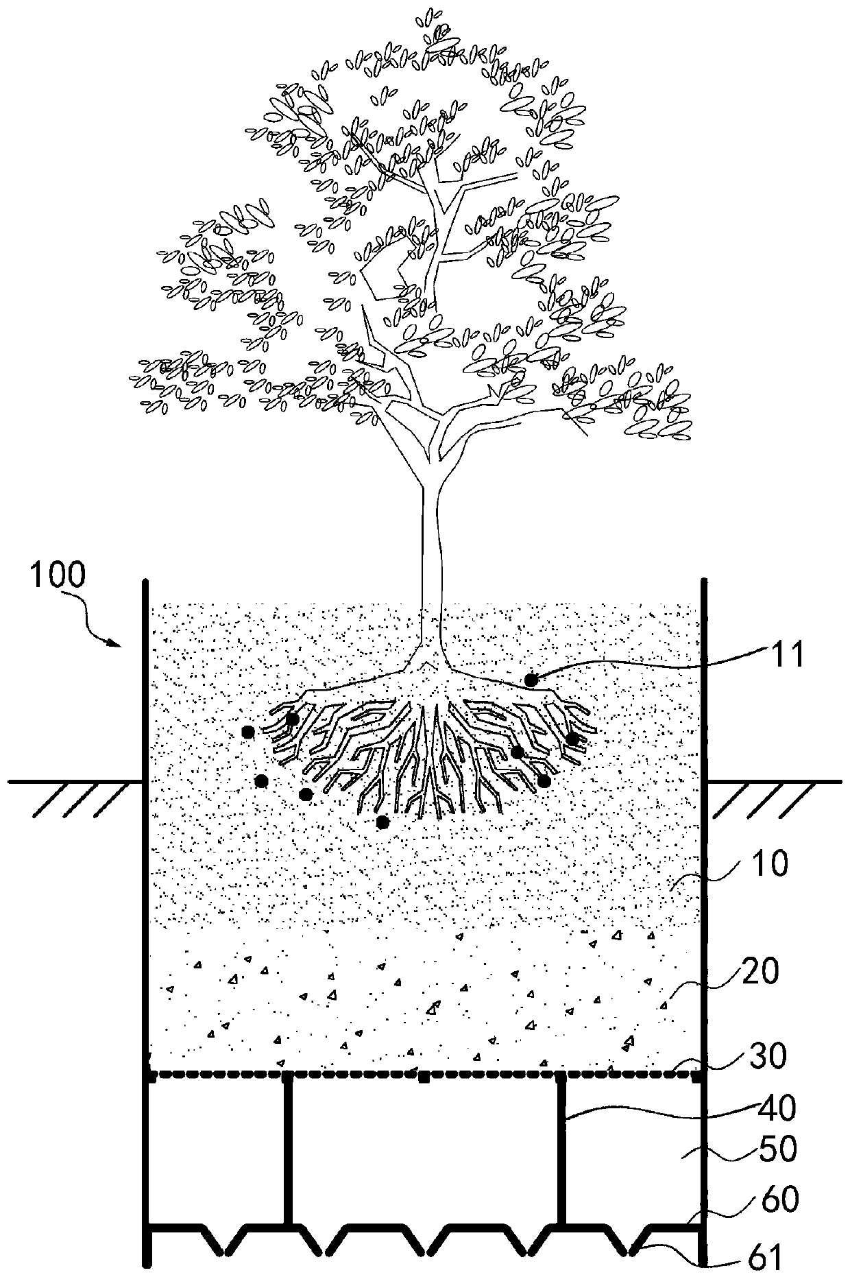 Greening plant growth device