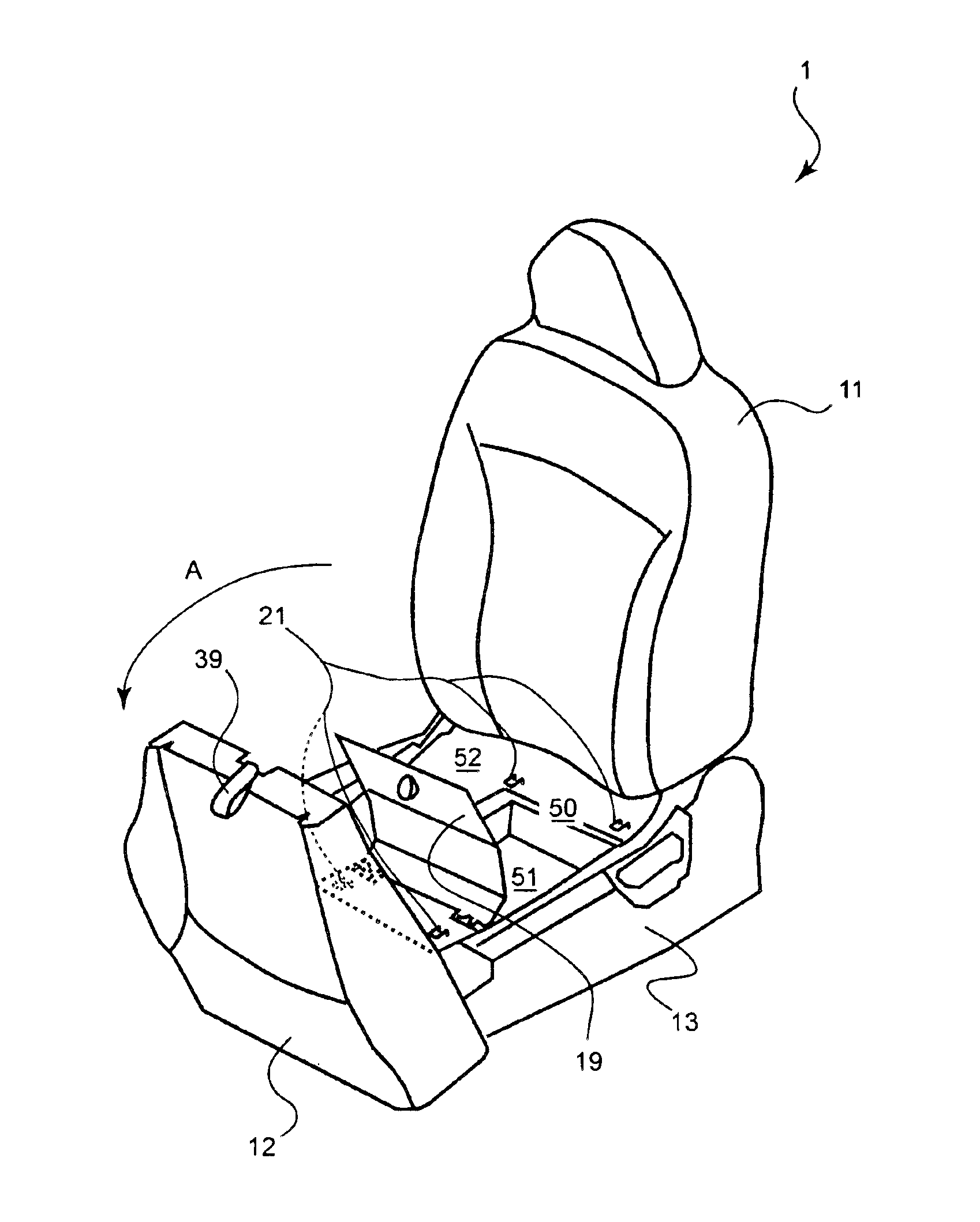 Vehicular under-seat compartment mechanism