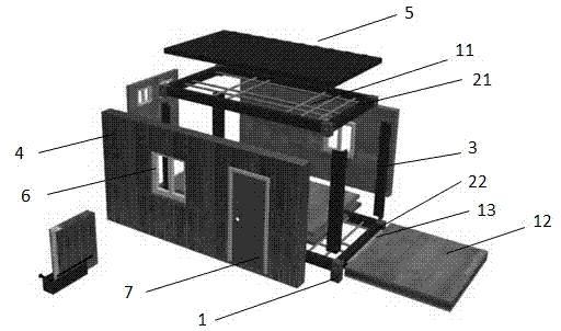 Detachable container house and wall plate thereof