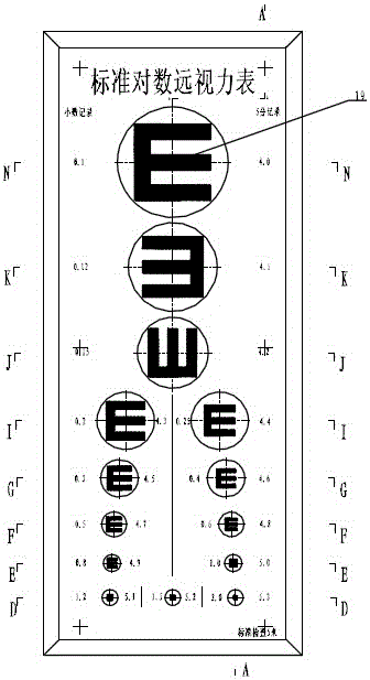 A remote control adjustable eye chart