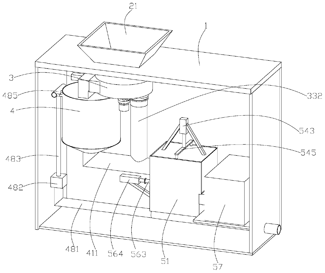 Novel kitchen rubbish treatment device