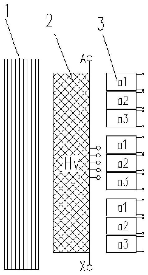 A split coil structure and transformer