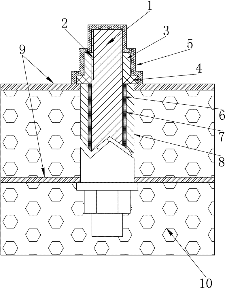 Anchor bolt for marine wind power base