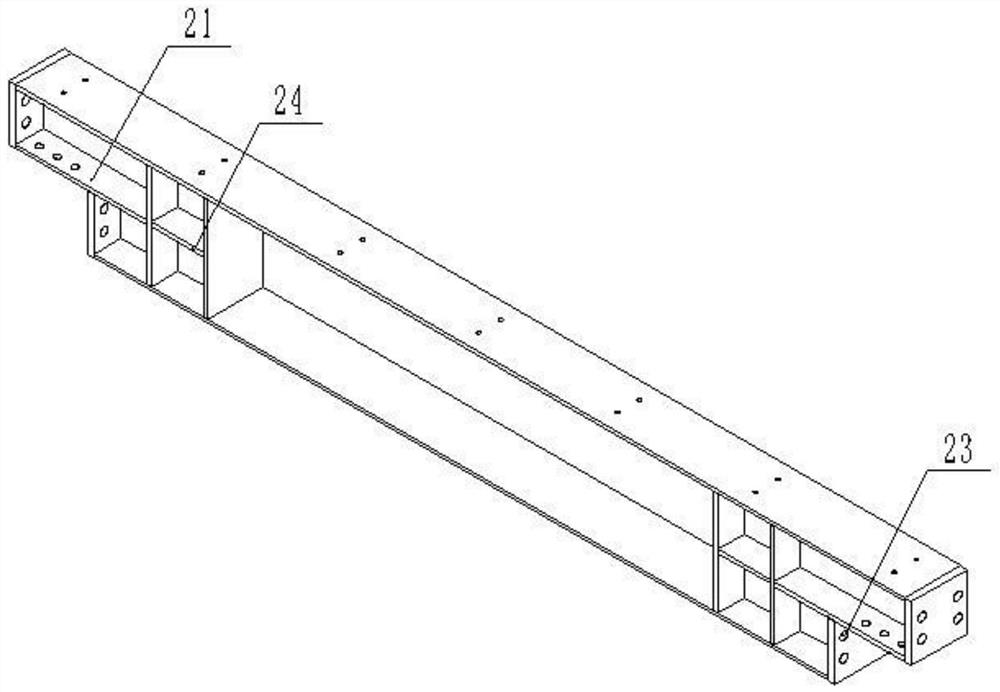 Fabricated building main body frame structure