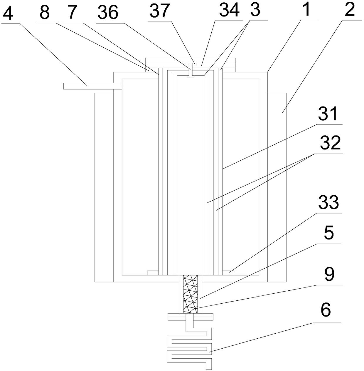 Anti-scaling adding device for sodium hypochlorite generator