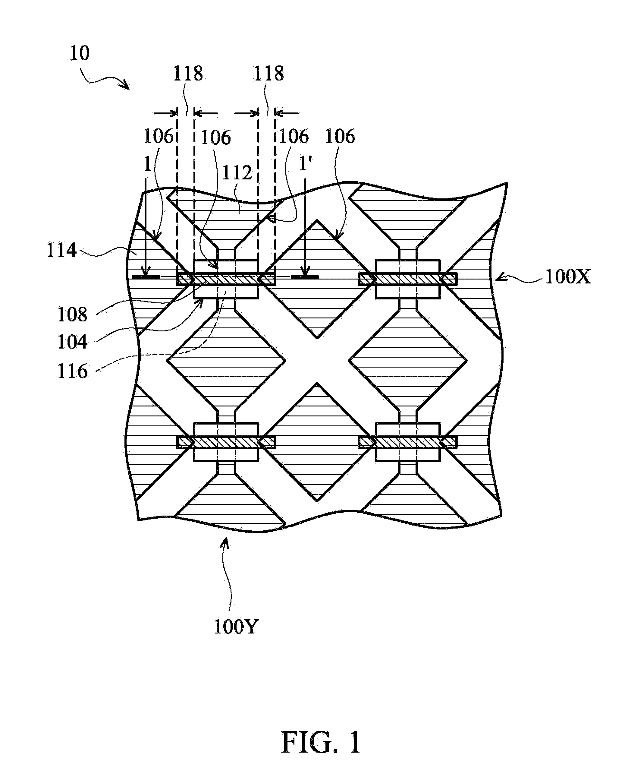 Touch-sensor structures and methods of forming the same