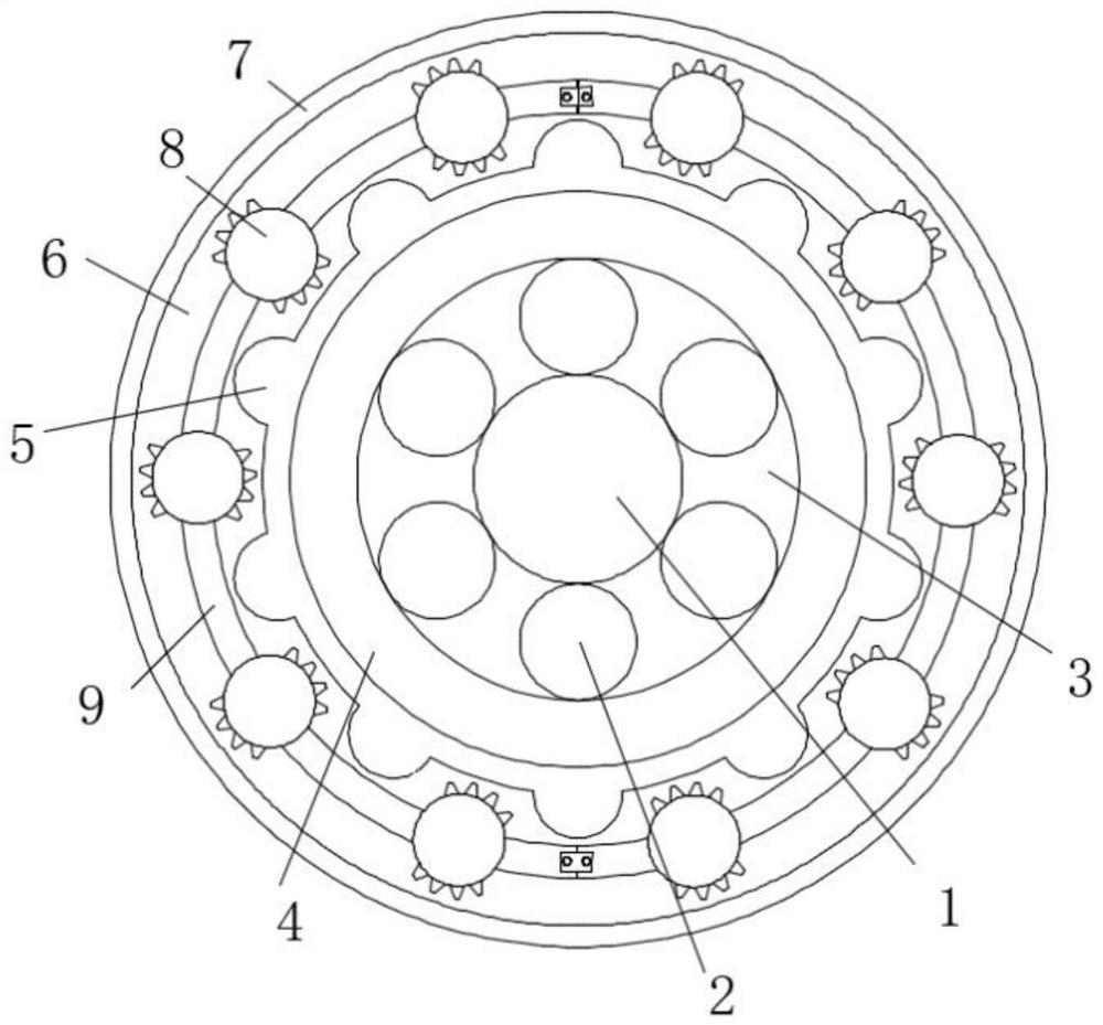 A cable structure with intermediate ribs