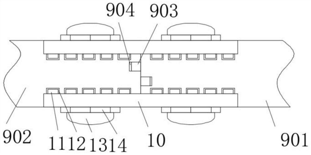 A cable structure with intermediate ribs