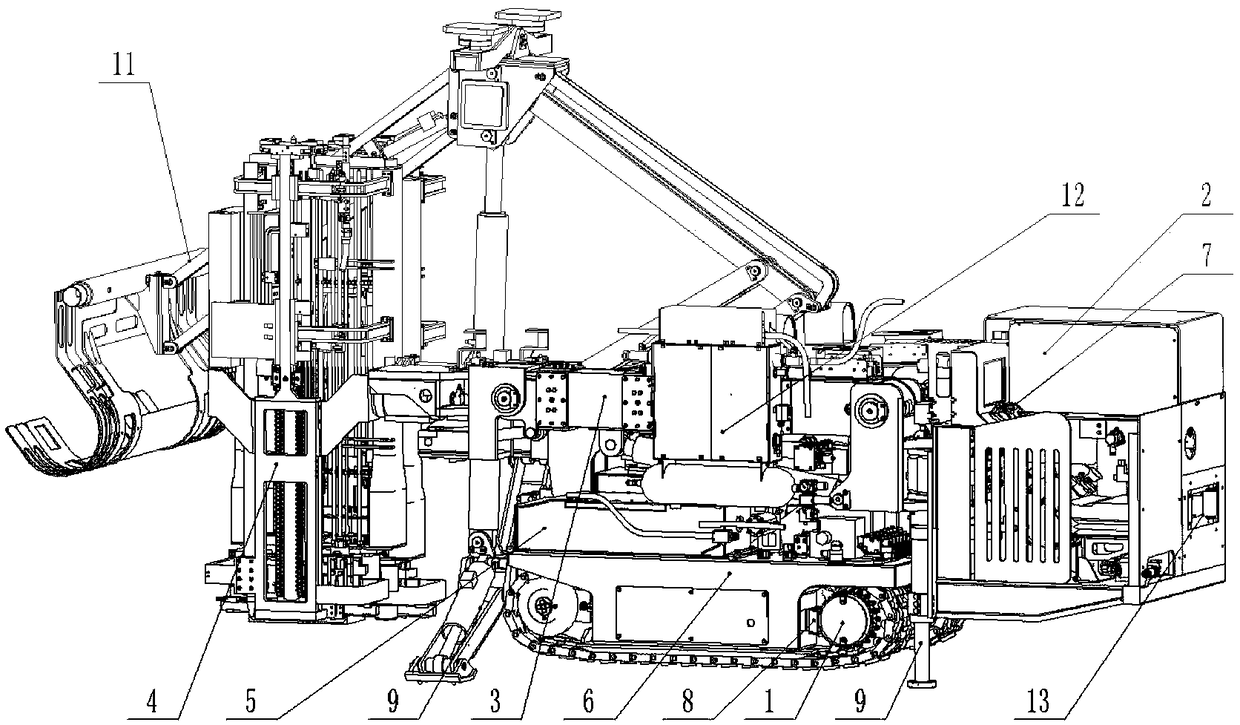 Anchor rod drill truck