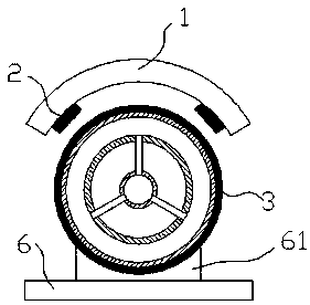 Suspension roller device for green removing machines