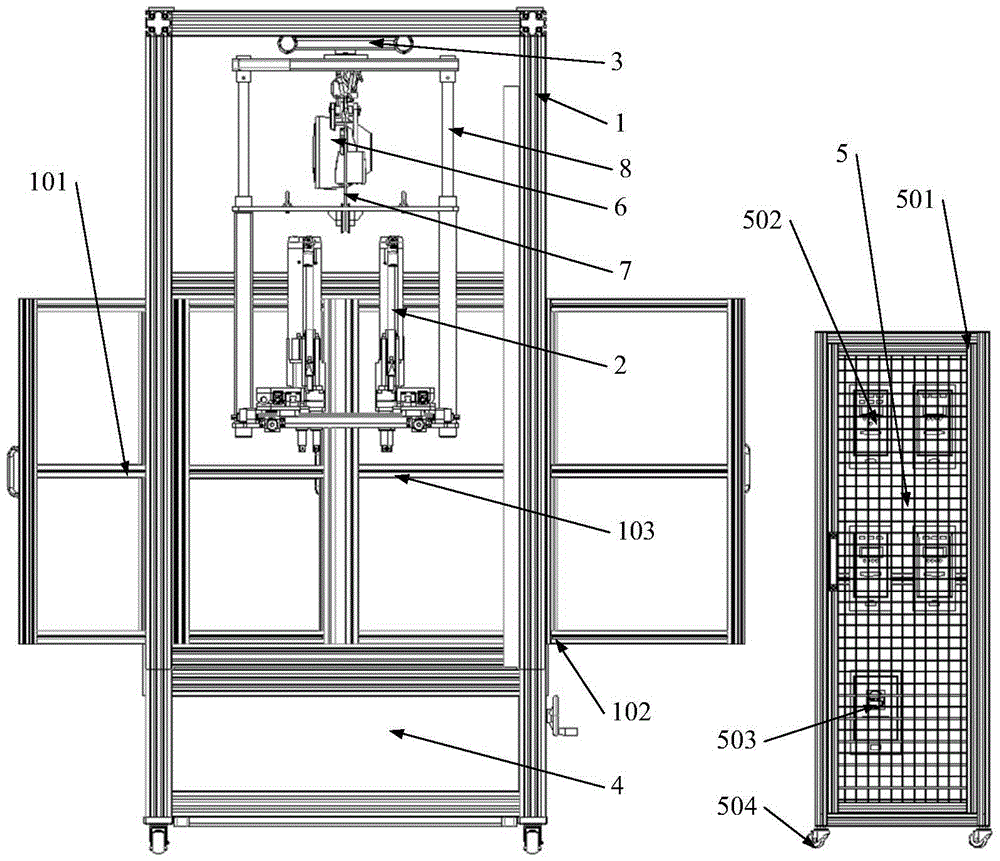 A multi-axis bolt tightening test bench