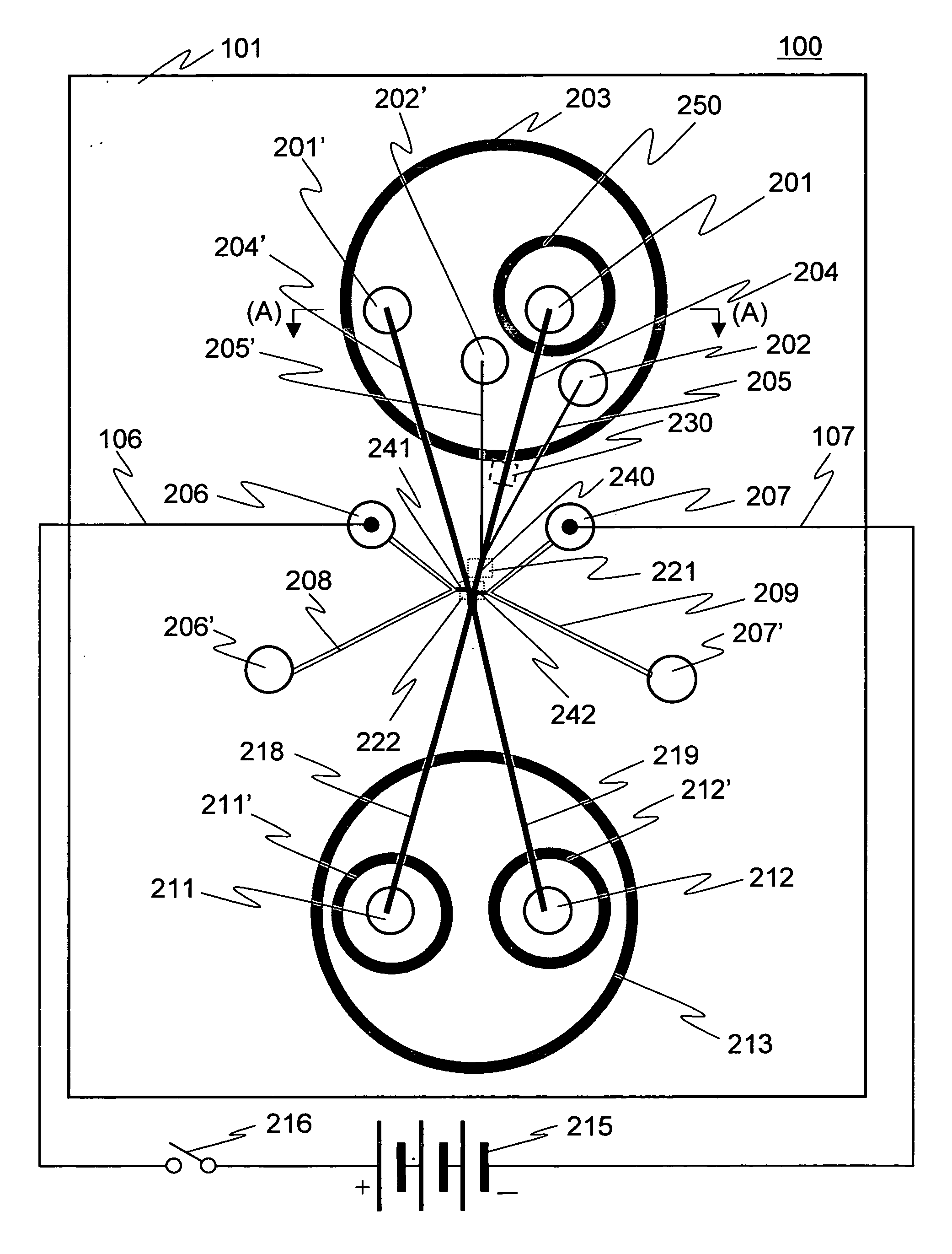 Cell measuring and sorting chip