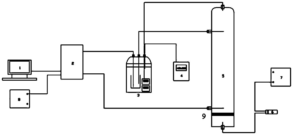 Device for indirect catalytic oxidation of diesel vehicle tail gas pollutants by air micro-nano bubbles