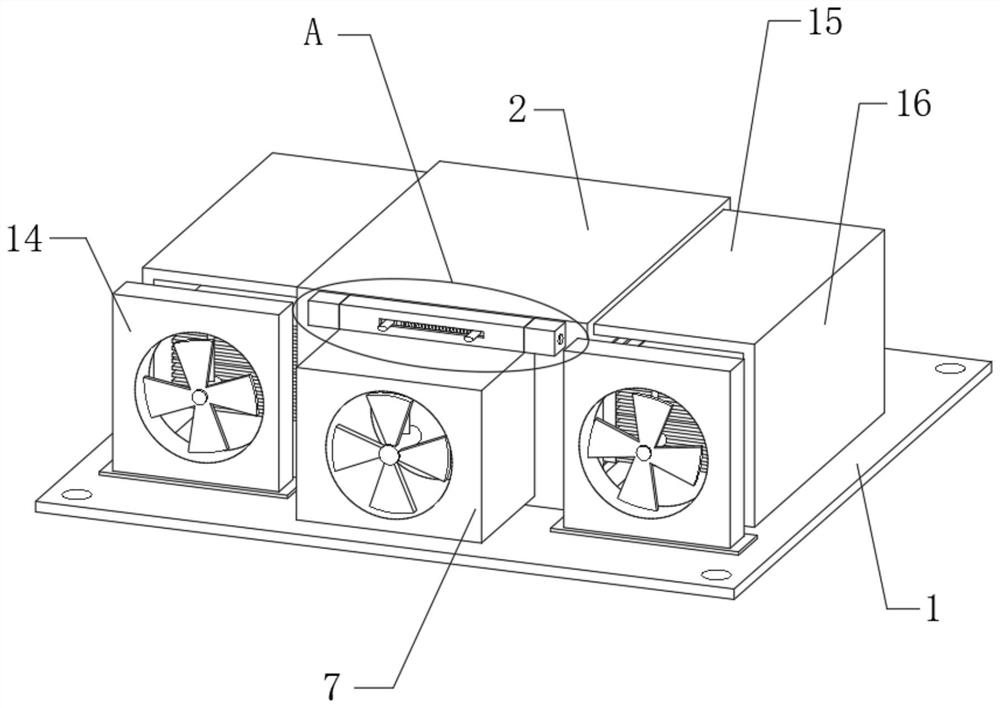 Active heat dissipation type new energy battery protection device