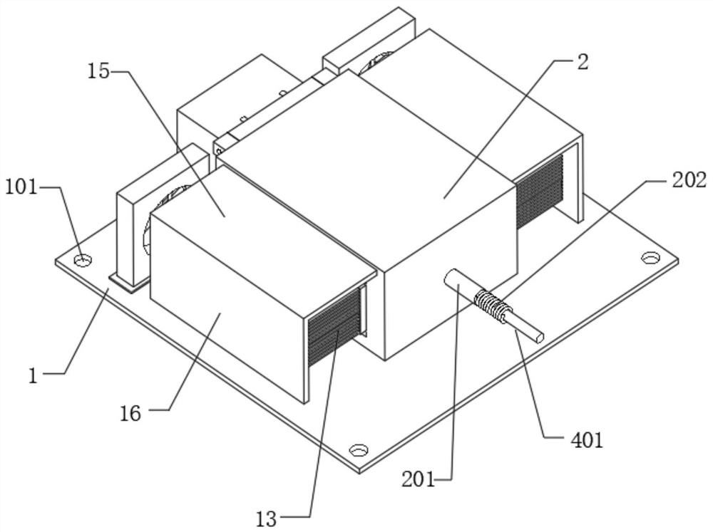 Active heat dissipation type new energy battery protection device