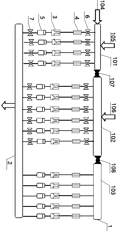 Secondary standard device and method for natural gas large flow real flow calibrating