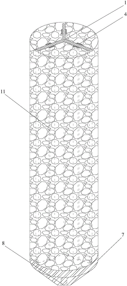 A construction method of composite piles made of y-shaped three-dimensional drainage boards with strong cores and loose materials