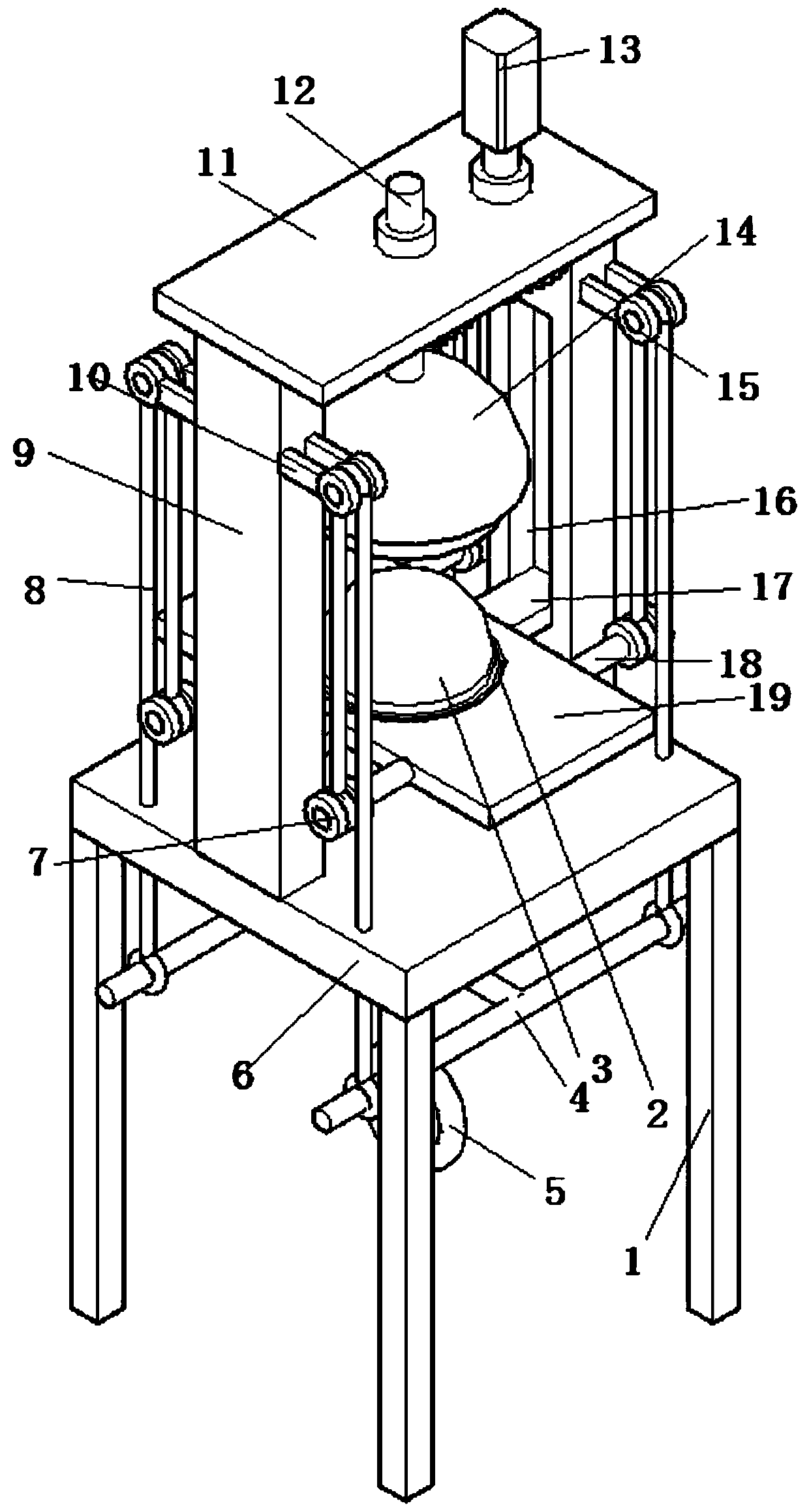 Corner cutting device for plastic bowl processing