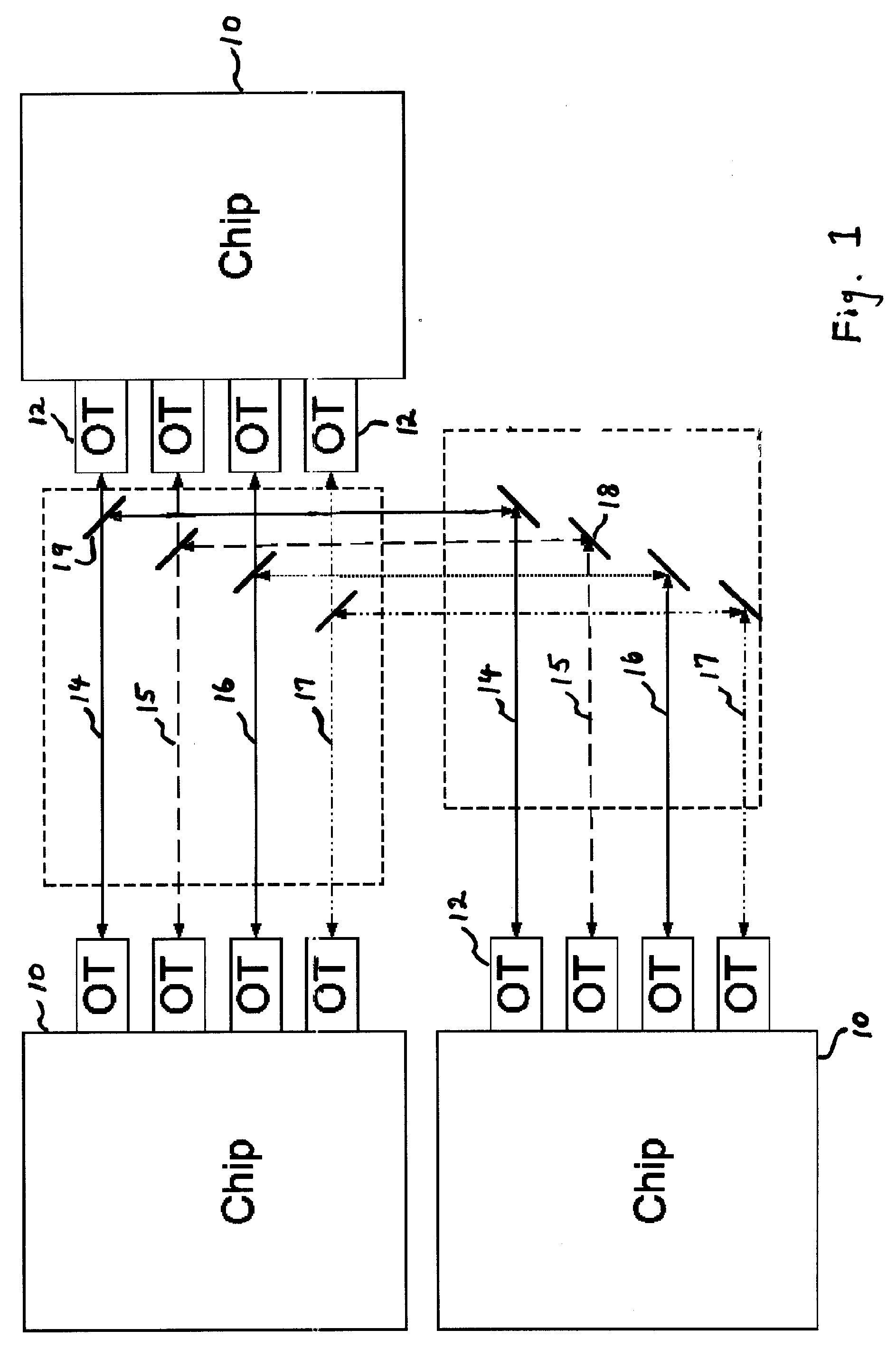 Improved free space optical bus