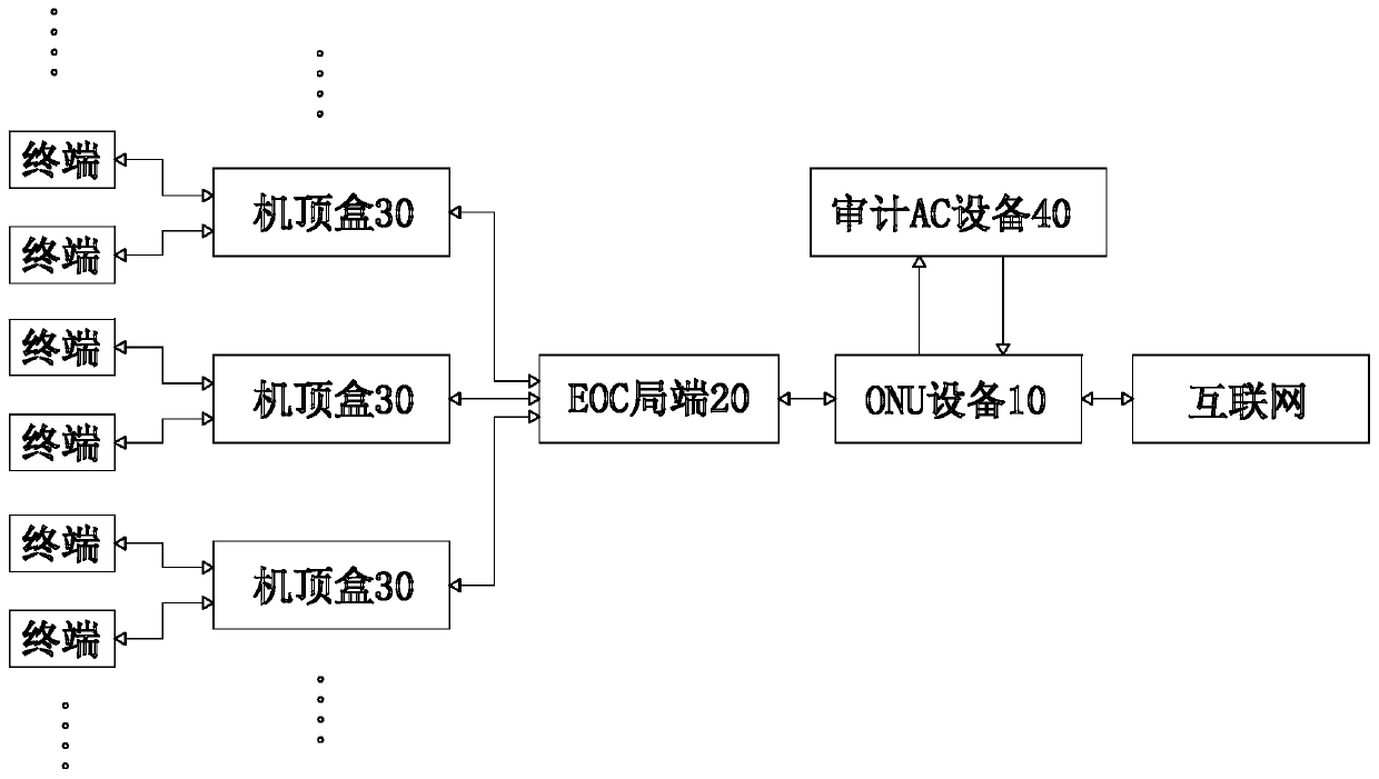 Network system based on optical fibers and coaxial cables and control method thereof