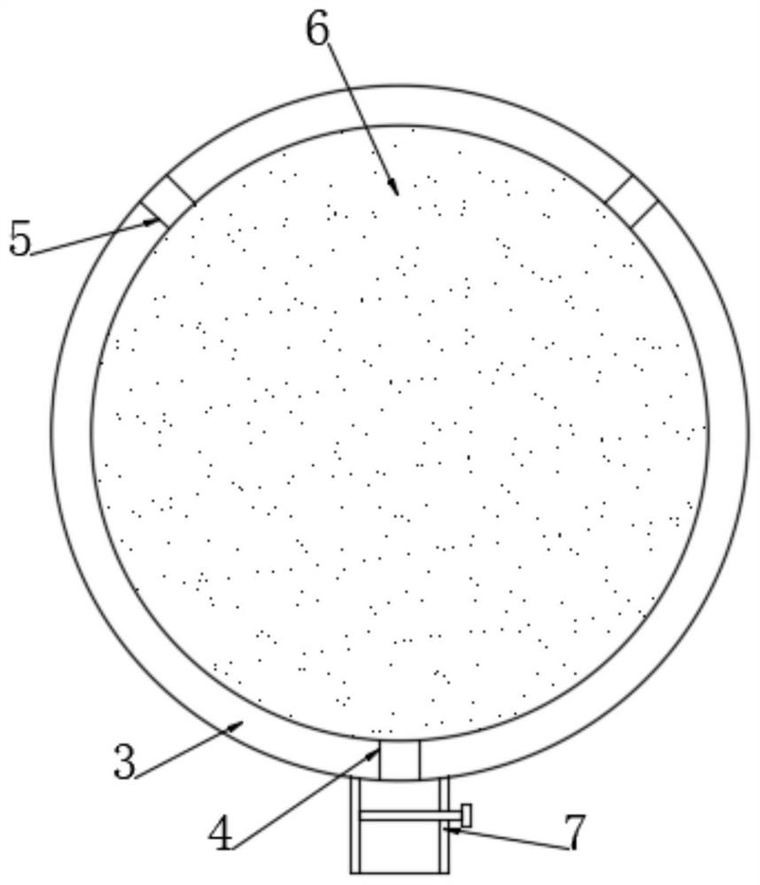 Ribbon-imitating cylinder type magnetic telescopic oil absorption floating ball for domestic sewage